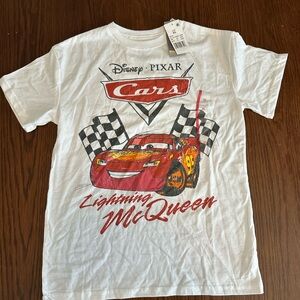 Pixar Cars Lightning McQueen Kids Tee - White